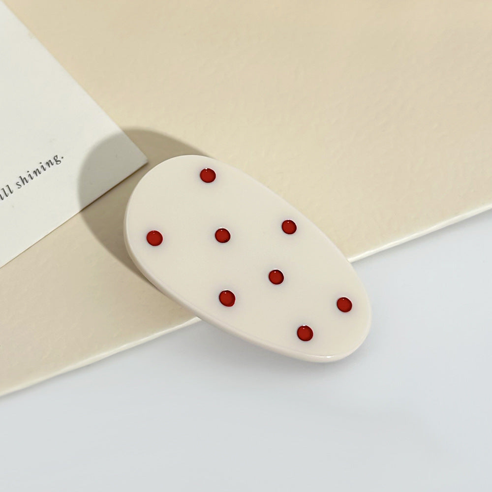 Polka Dot Bow Hair Pin Set - Color_04