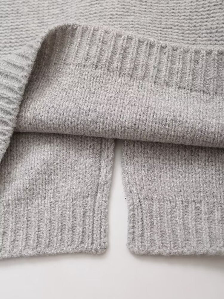 Ribbon Bow Back Knit Sweater Vest - Grey - 3