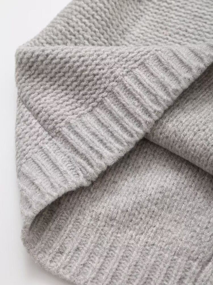 Ribbon Bow Back Knit Sweater Vest - Grey - 4