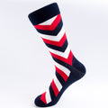 Stars And Stripes Pattern Crew Socks - Color_01
