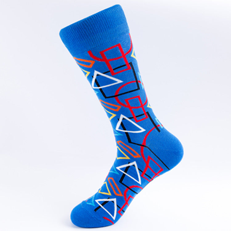 Stars And Stripes Pattern Crew Socks - Color_04