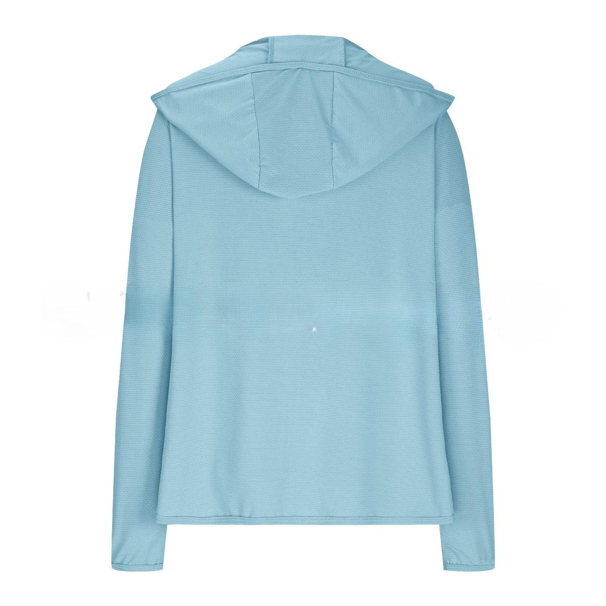 Lightweight Hooded Sun Jacket With Full Zip - SkyBlue - 1