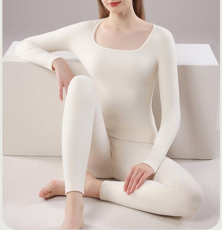 Scoop Neck Thermal Long Sleeve Layering Top - view 1