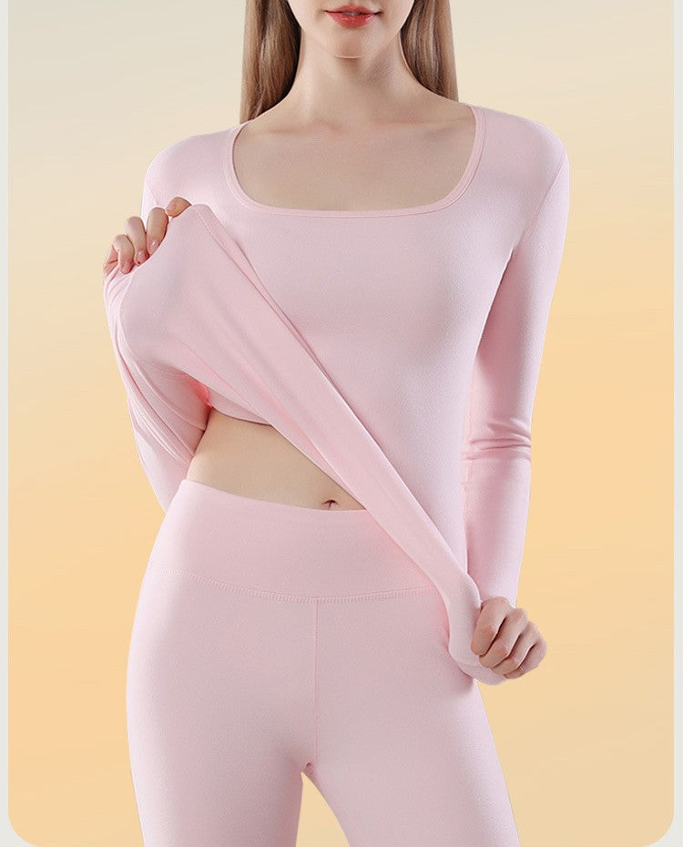 Scoop Neck Thermal Long Sleeve Layering Top - view 2