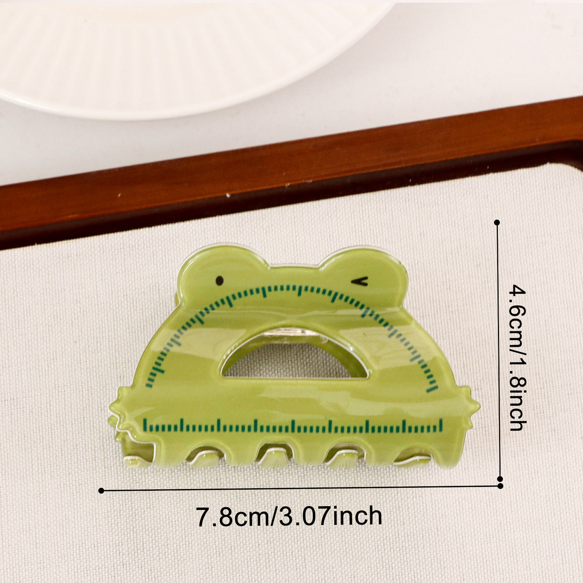 Pencil Scissors Protractor Novelty Hair Claw Clip - Half_Circle - 1