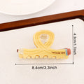 Pencil Scissors Protractor Novelty Hair Claw Clip - Yellow_Pencil