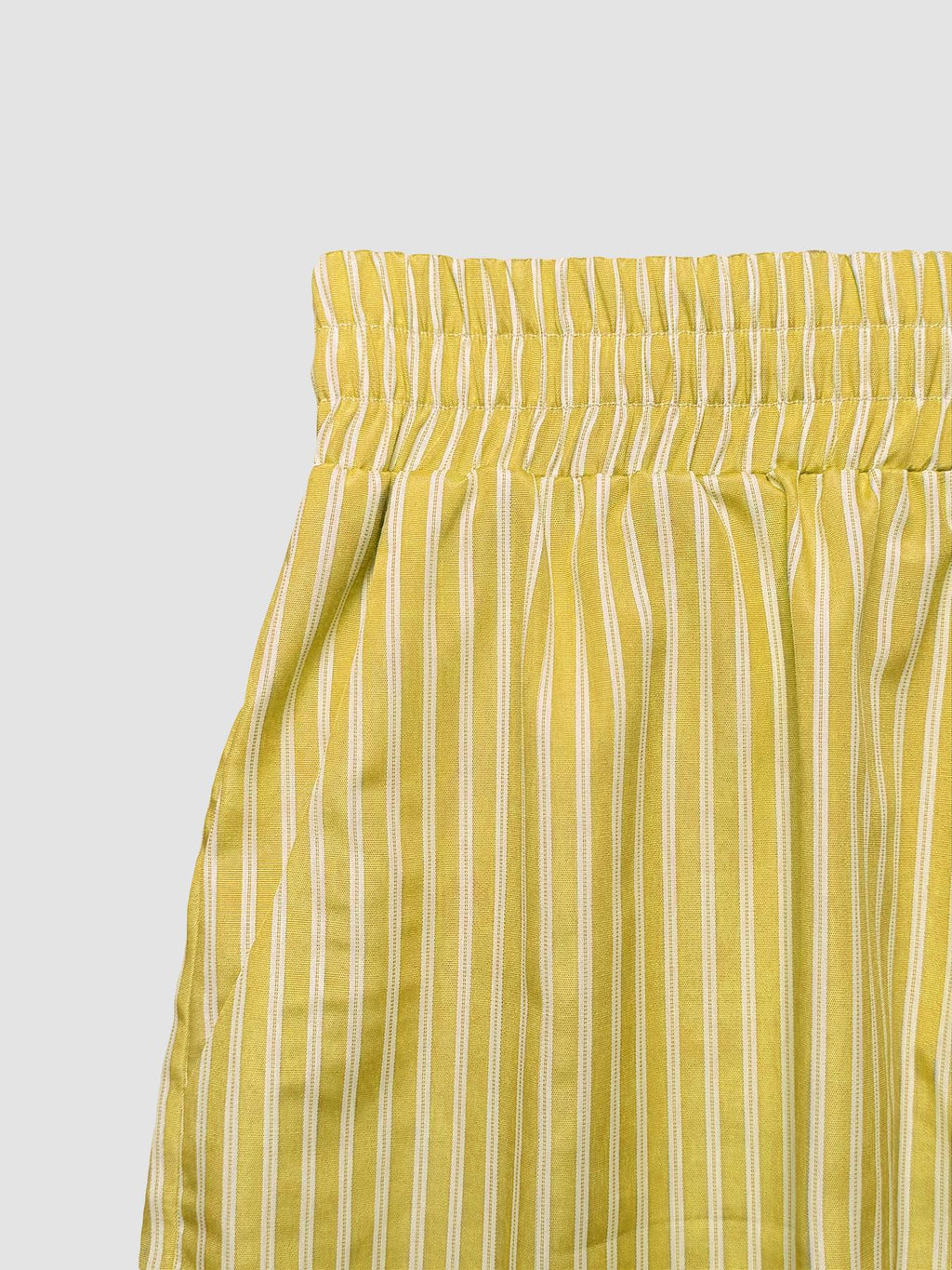 Bow Back Striped Shirt and Shorts Set - Yellow - 3