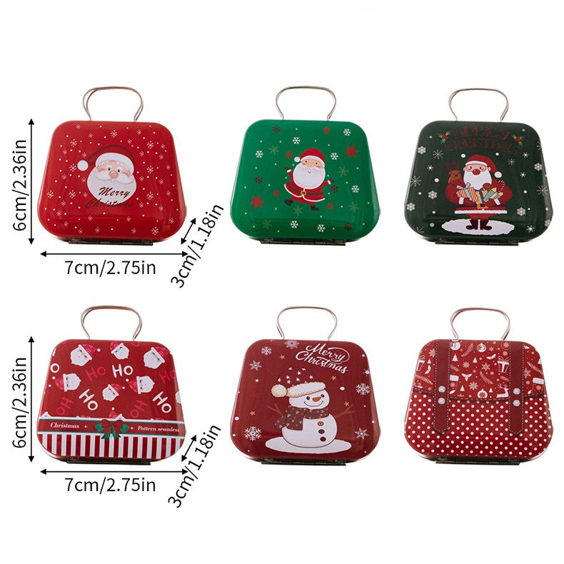 Christmas Tin Candy Box Shaped Like a Mini Purse - view 2