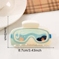 Novelty Beach Theme Acrylic Hair Claw Clip - Diving_Mirror