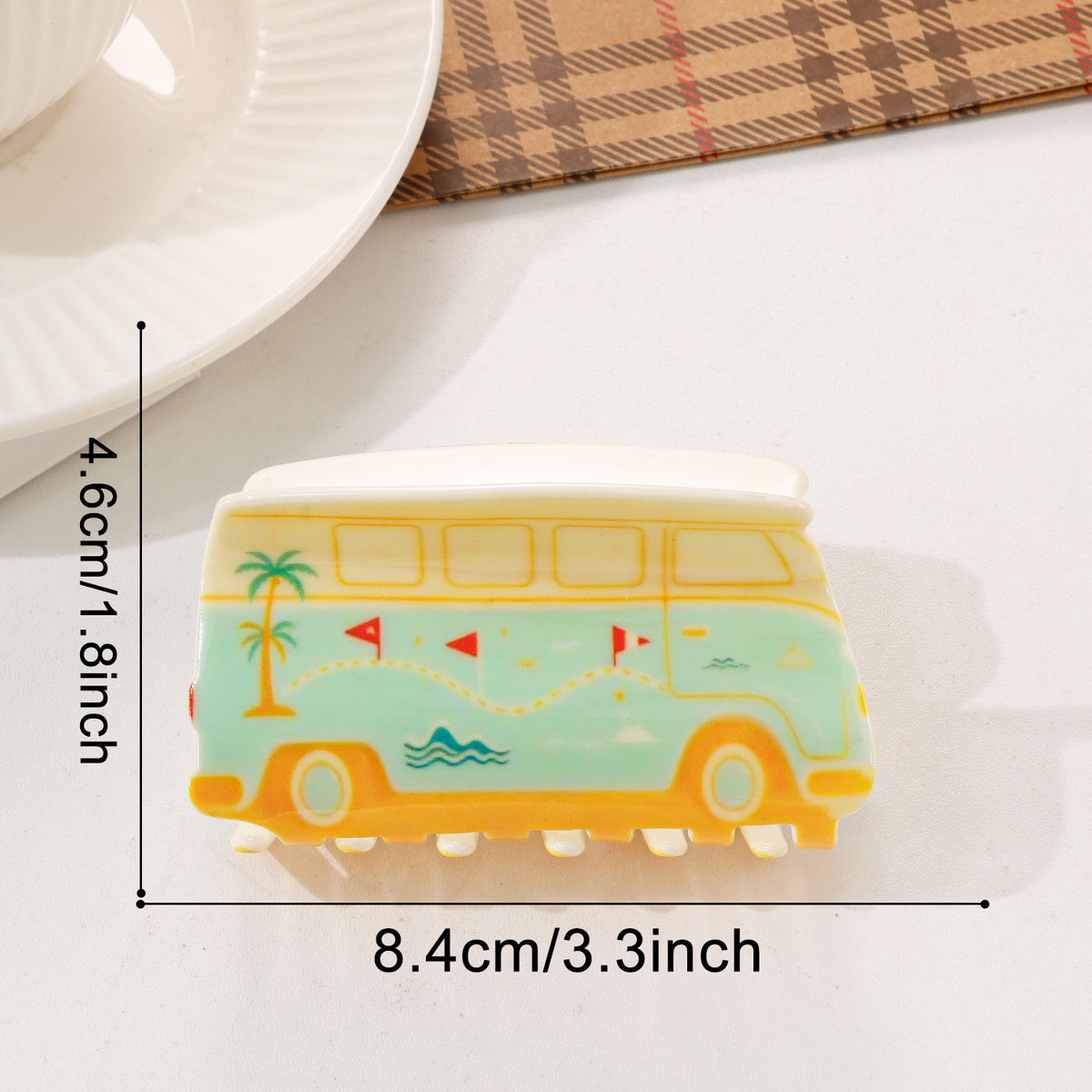 Novelty Beach Theme Acrylic Hair Claw Clip - Minibus - 1