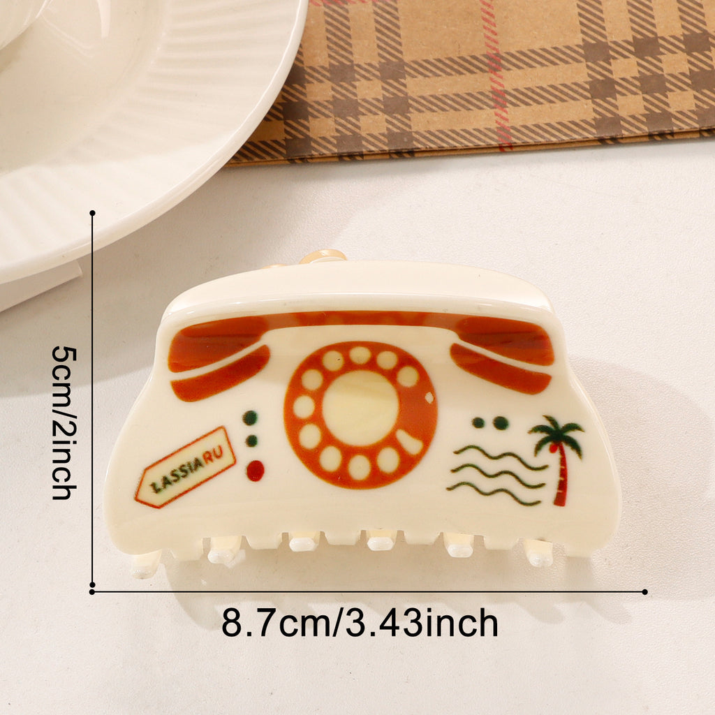 Novelty Beach Theme Acrylic Hair Claw Clip - Phone