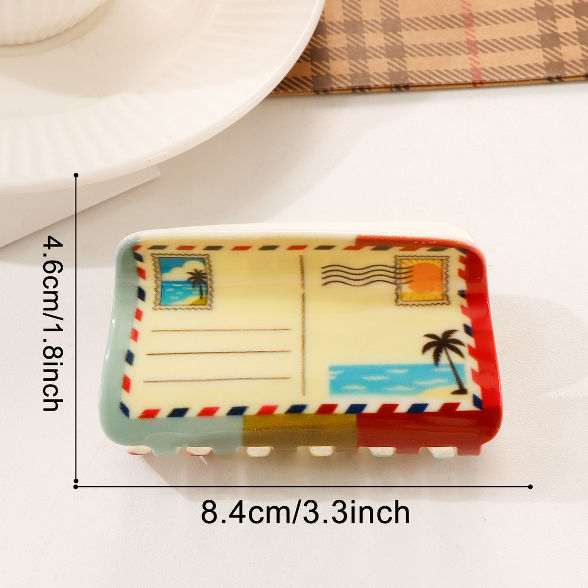 Novelty Beach Theme Acrylic Hair Claw Clip - Stamp