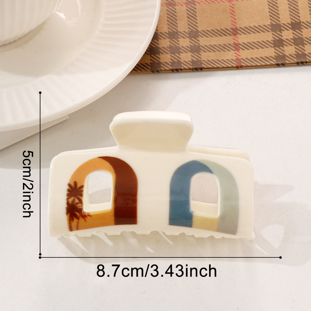 Novelty Beach Theme Acrylic Hair Claw Clip - Window