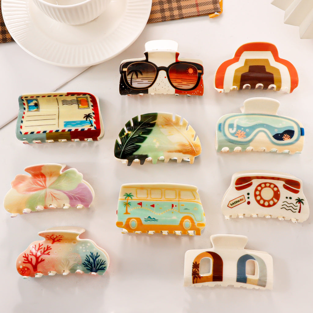 Novelty Beach Theme Acrylic Hair Claw Clip - view 1