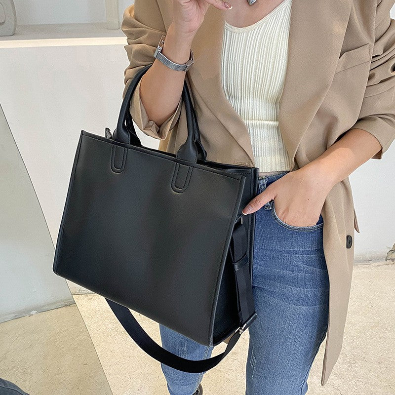 Structured Work Satchel with Crossbody Strap