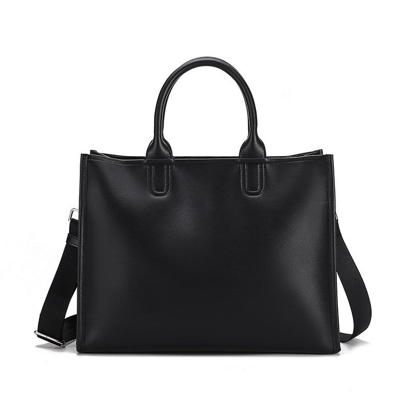 Structured Work Satchel with Crossbody Strap