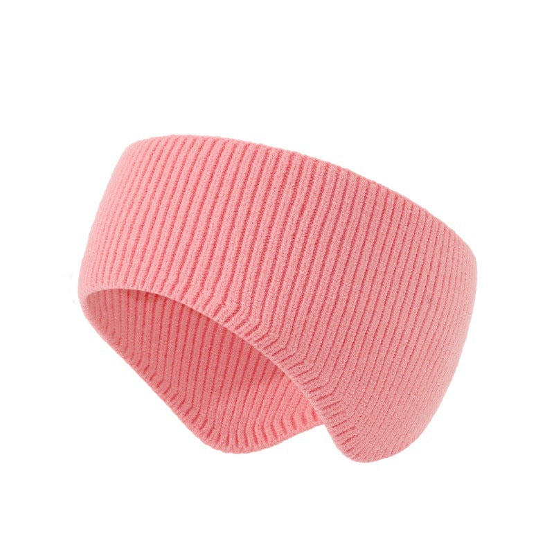 Ribbed Knit Ear Warmer Headband - Rubber-Red
