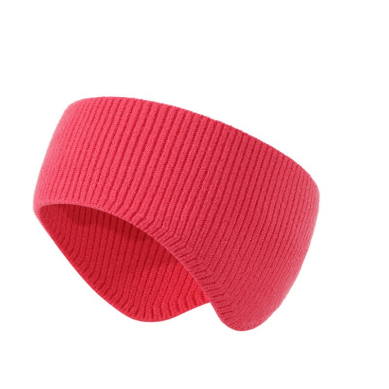 Ribbed Knit Ear Warmer Headband - Watermelon