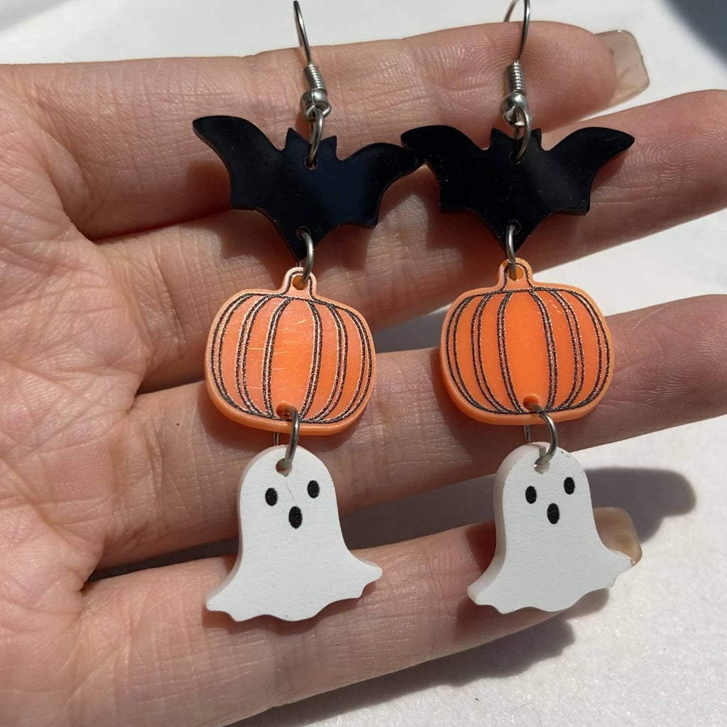 Halloween Charm Stack Dangle Earrings