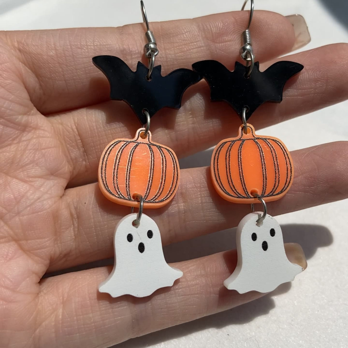 Halloween Charm Stack Dangle Earrings - view 1