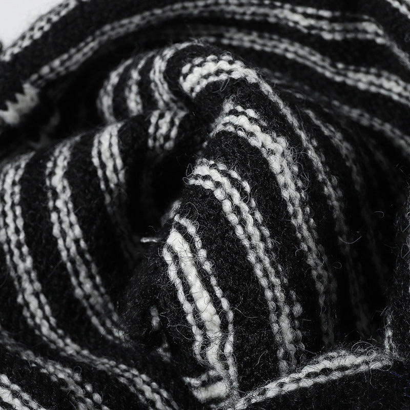 Striped Mohair Earflap Trapper Beanie - view 2
