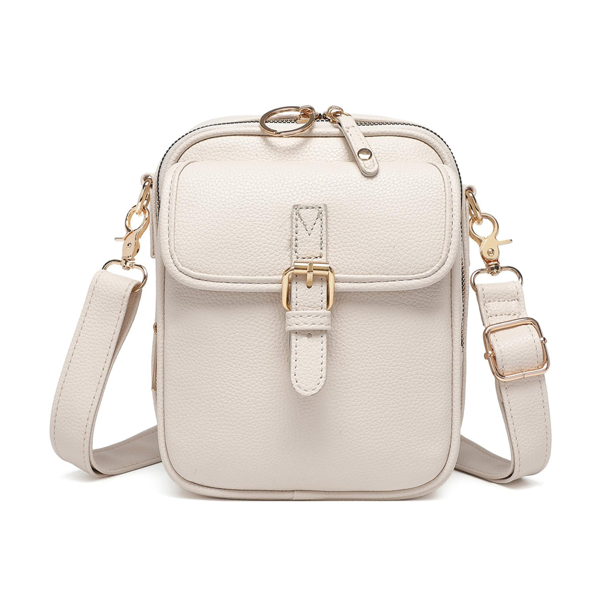 Buckle Flap Mini Messenger Crossbody Bag