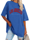 Los Angeles Varsity Arch Oversized Tunic Tee - Royal