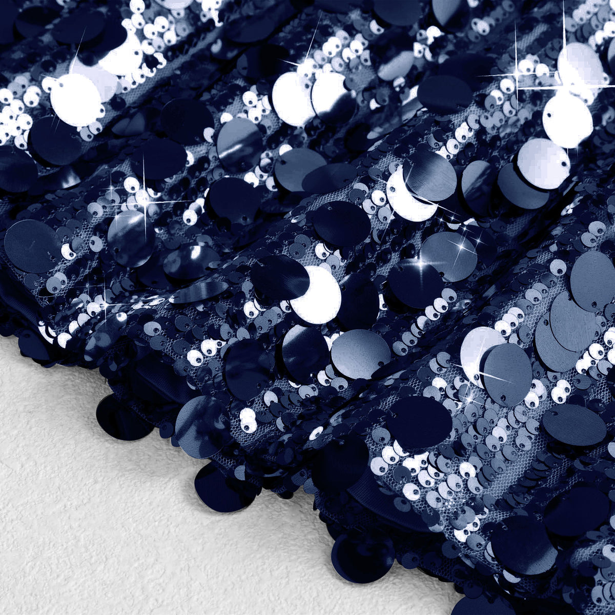 Paillette Sequin Cami Tank With Scalloped Hem - DarkBlue - 1