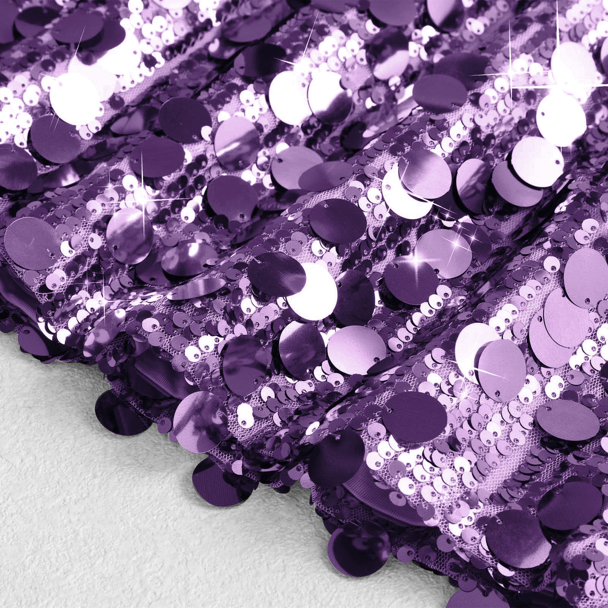 Paillette Sequin Cami Tank With Scalloped Hem - Purple - 1