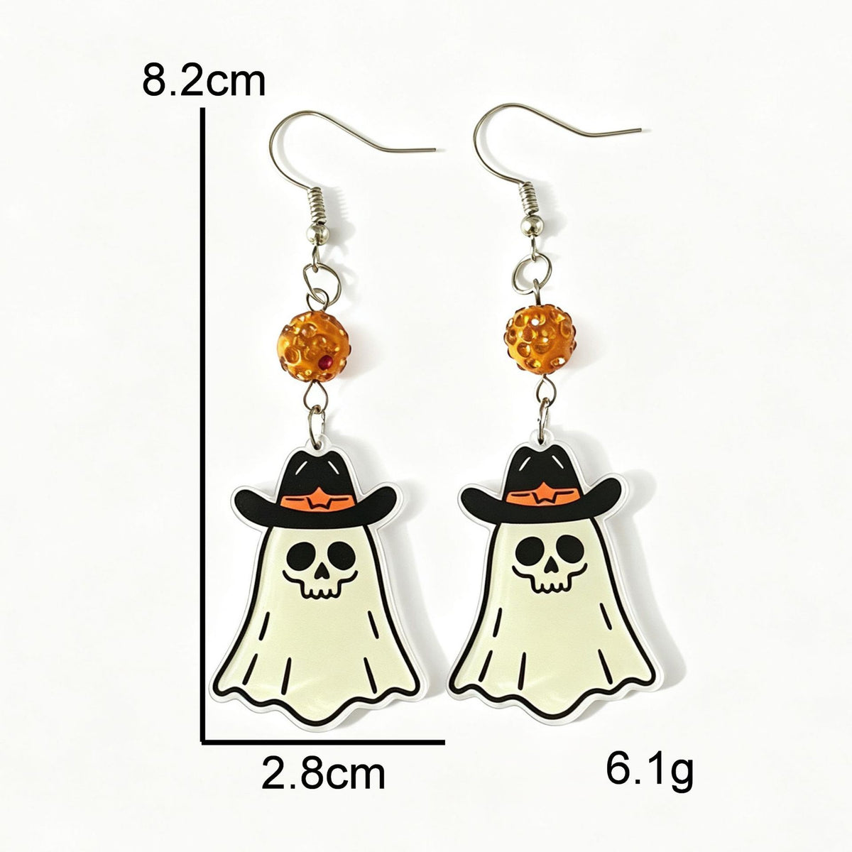 Western Ghost Charm Halloween Drop Earrings - NO-3