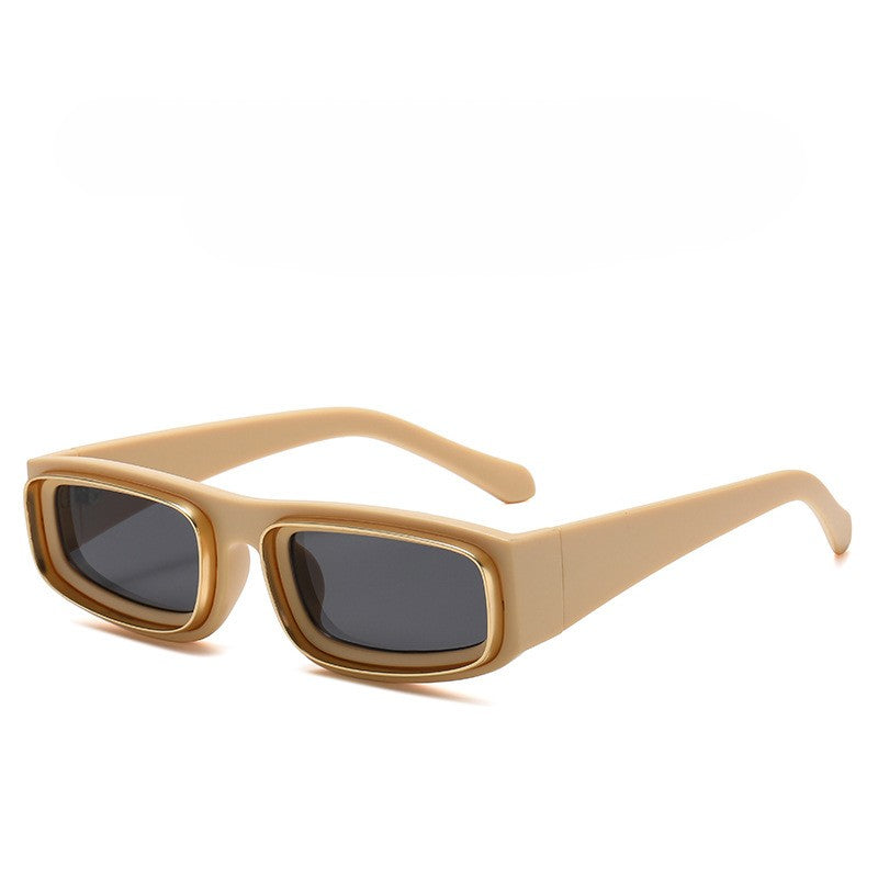 Chunky Rectangle Frame Retro Sunglasses - NO-3