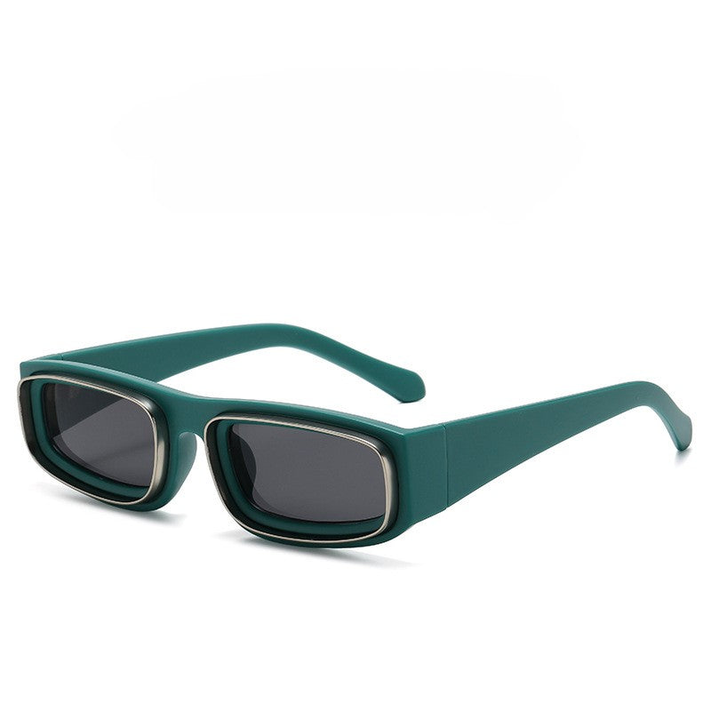 Chunky Rectangle Frame Retro Sunglasses - NO-5