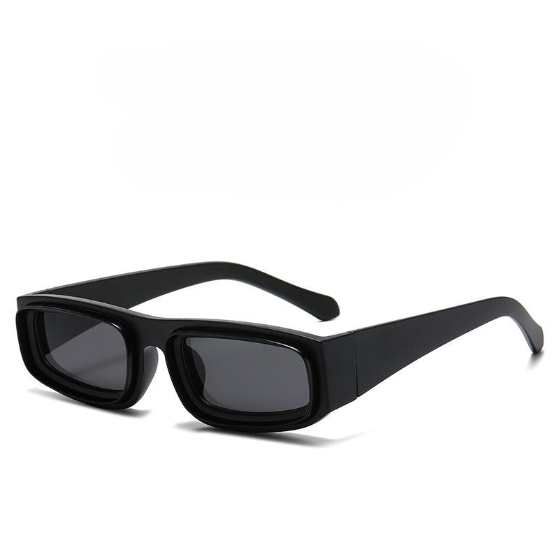 Chunky Rectangle Frame Retro Sunglasses - NO-6