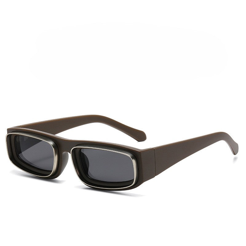 Chunky Rectangle Frame Retro Sunglasses - NO-9
