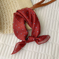 Polka Dot Cherry Print Bandana Scarf - NO02
