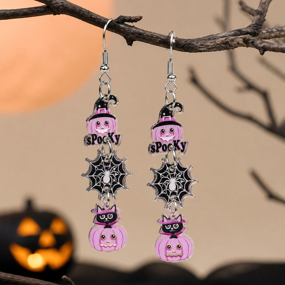 Spooky Halloween Charm Dangle Earrings - NO-3