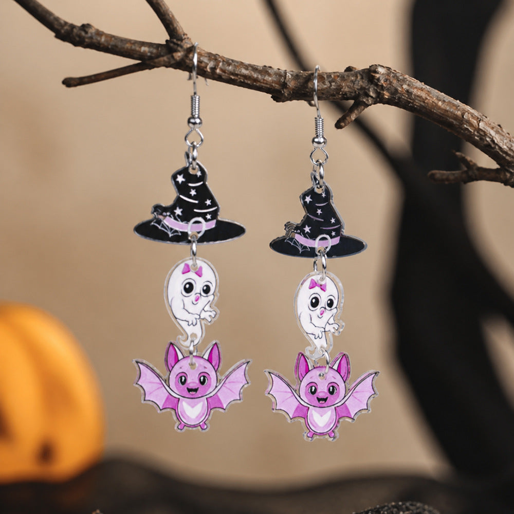 Spooky Halloween Charm Dangle Earrings - NO-5
