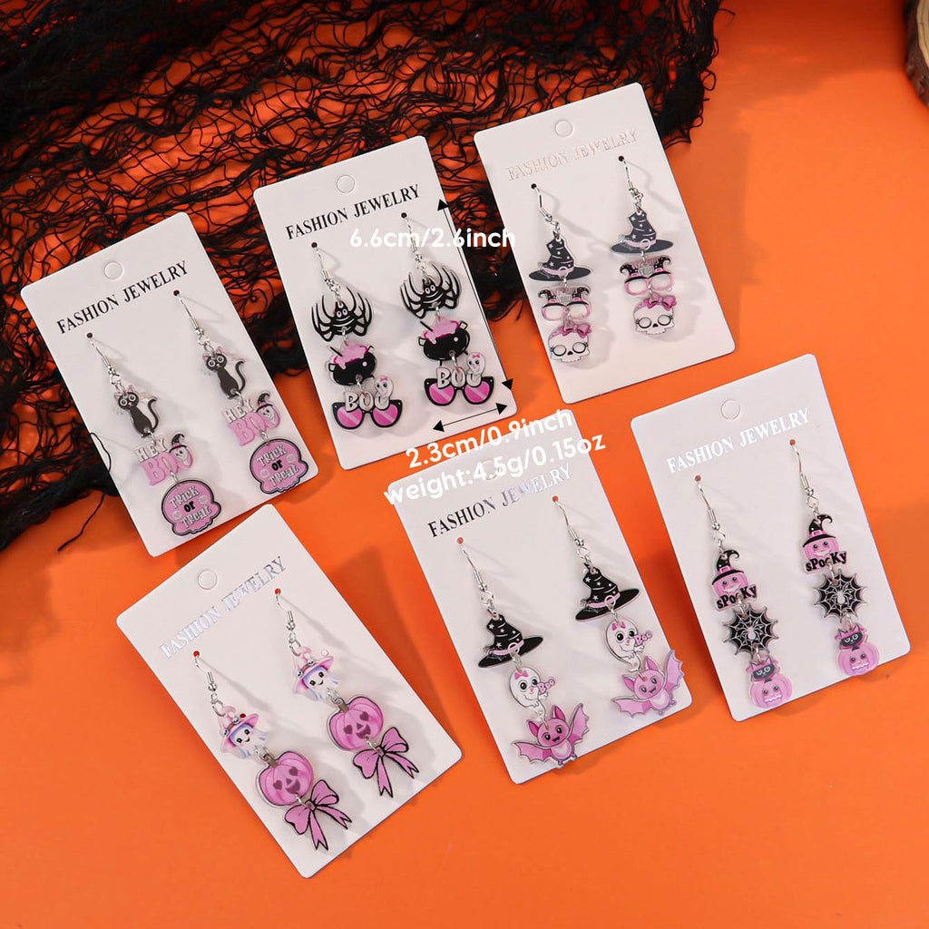 Spooky Halloween Charm Dangle Earrings - view 2