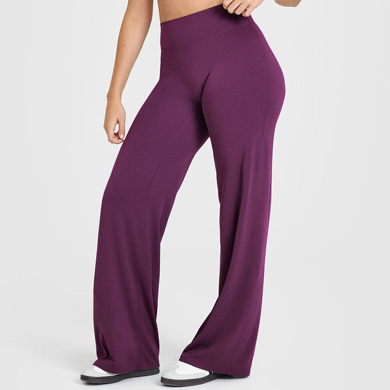 Brushed High Waist Wide Leg Yoga Pants