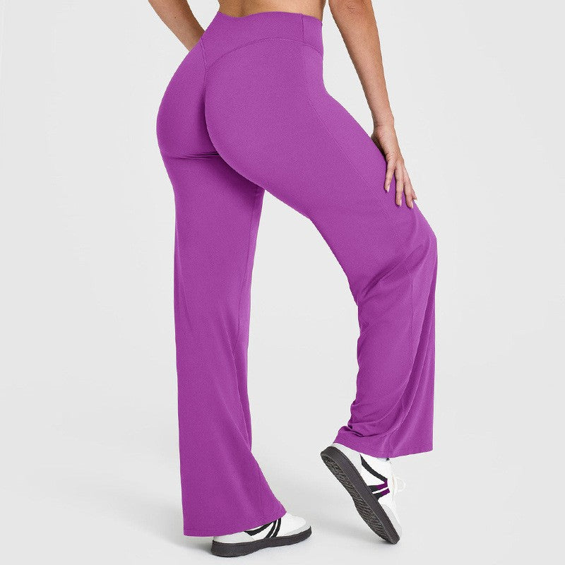 Brushed High Waist Wide Leg Yoga Pants