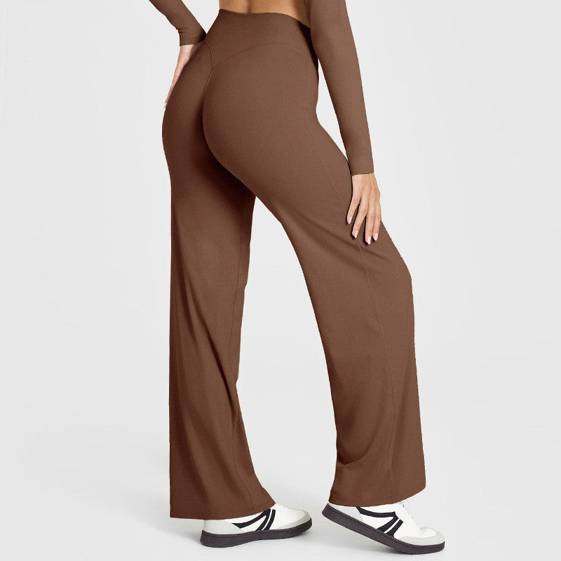 Brushed High Waist Wide Leg Yoga Pants