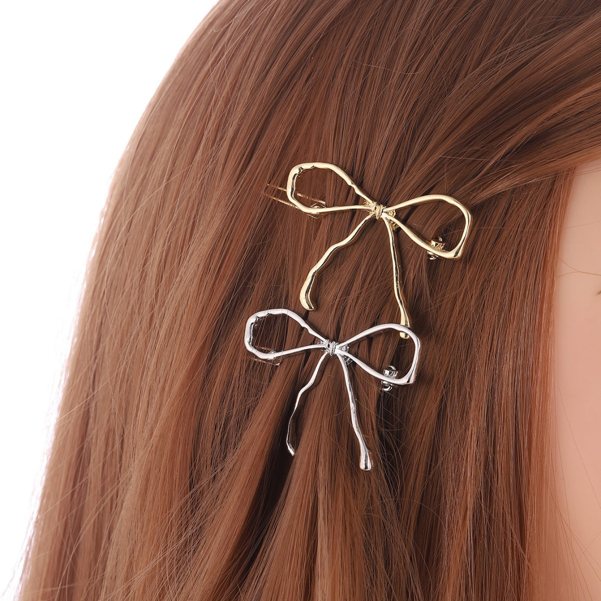 Openwork Wire Bow Barrette Clip