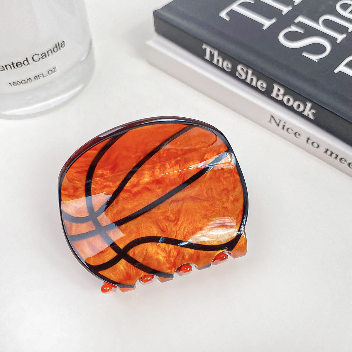 Sports Ball Acetate Claw Hair Clip - C2