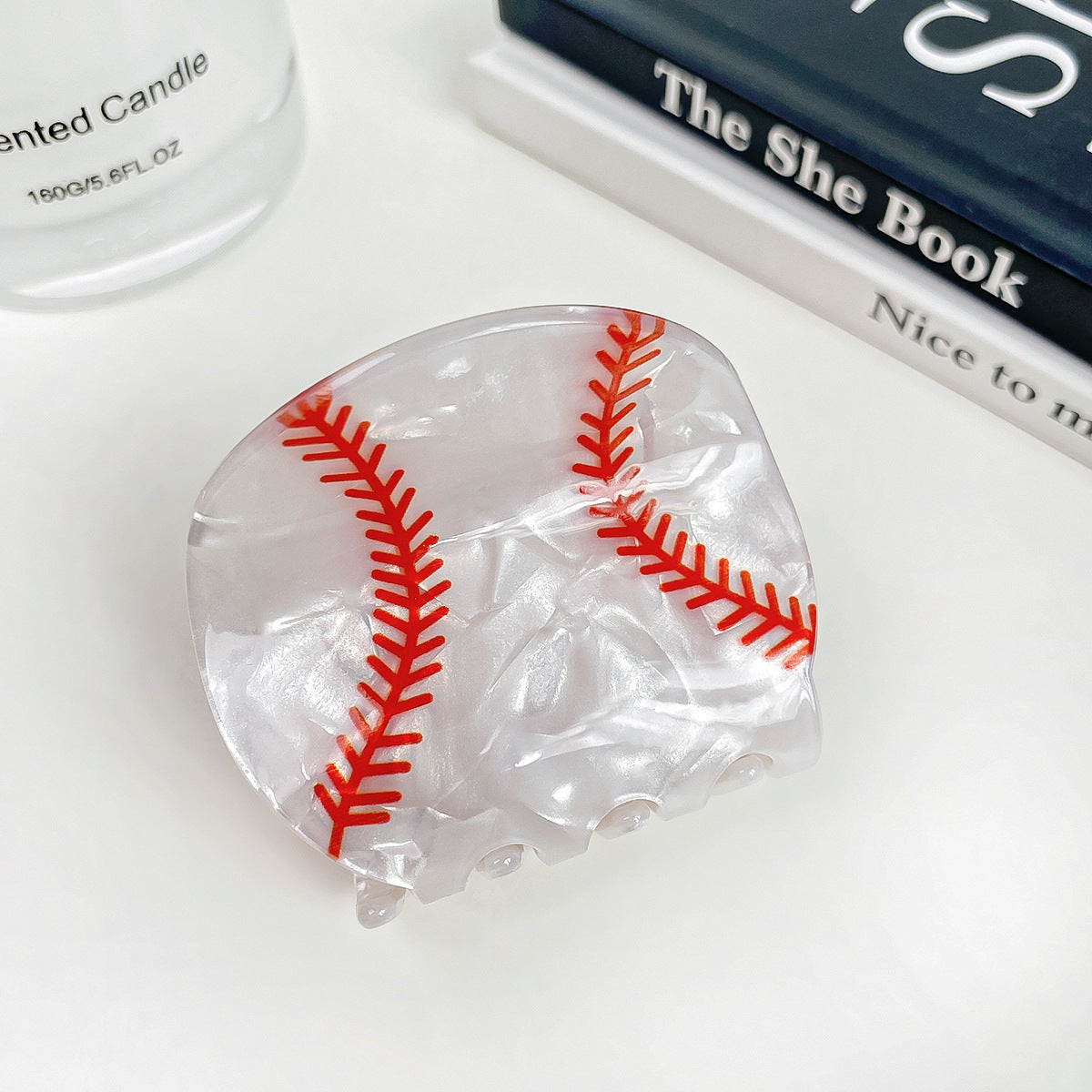 Sports Ball Acetate Claw Hair Clip - C3