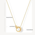 Interlocking Double Circle Pendant Necklace - Gold