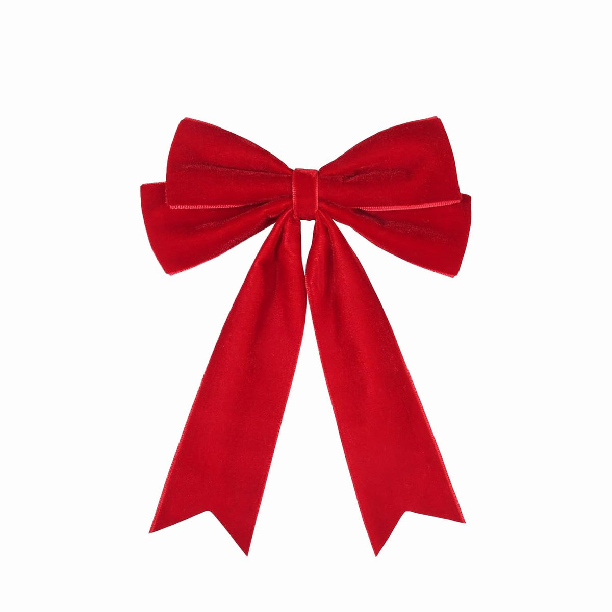 Oversized Velvet Bow Barrette Hair Clip - Red