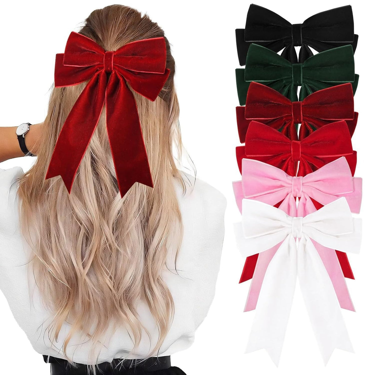 Oversized Velvet Bow Barrette Hair Clip