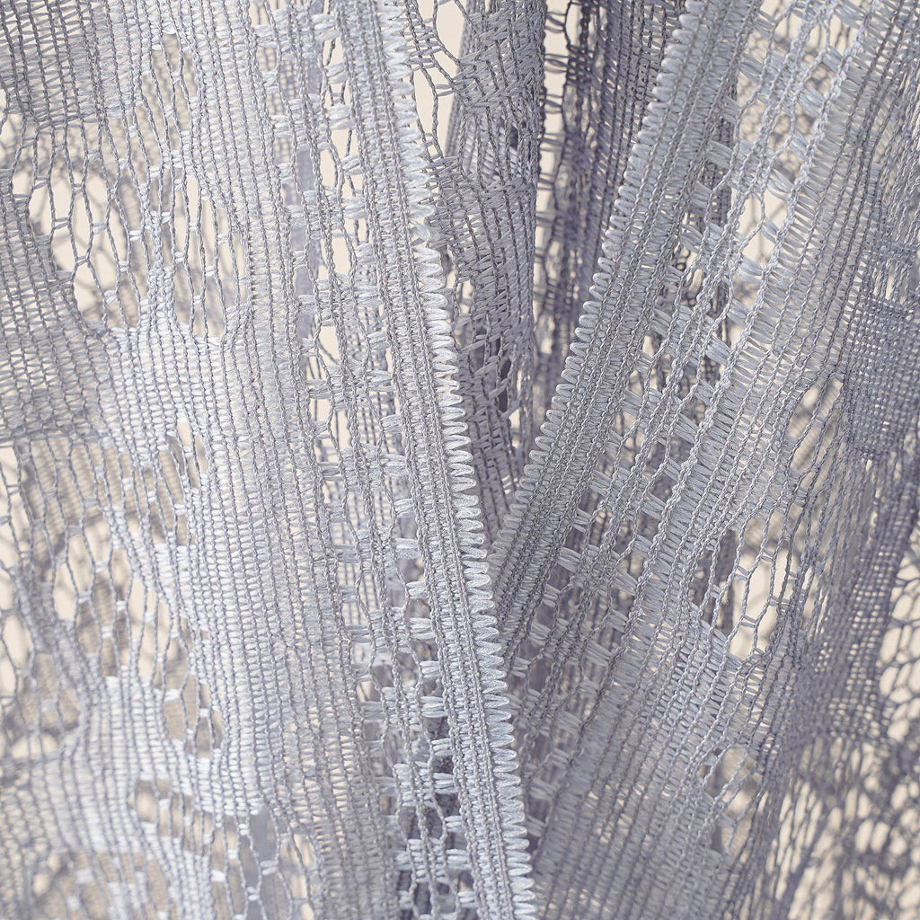 Sheer Lace Tassel Hem Kimono Wrap - Grey - 2