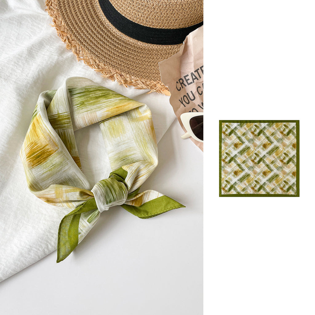 Watercolor Art Print Square Bandana Scarf - NO-2 - 1