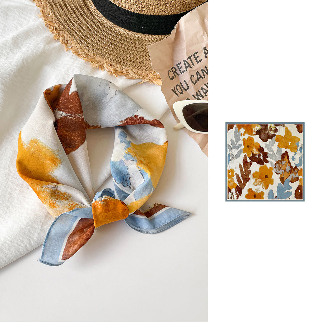 Watercolor Art Print Square Bandana Scarf - NO-3 - 1